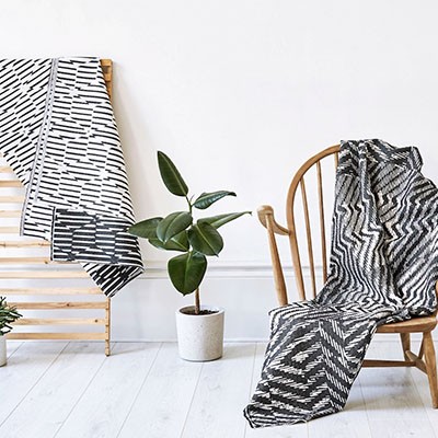 interior-design-shot-of-chair-plant-and-blanket